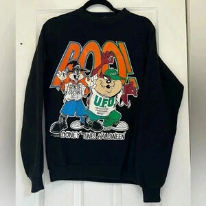 Jerzees Men's Rare Vintage 80’s Halloween with Bugs and Taz Sweatshirt Sz‎ L